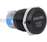 12V LED blanche -Moteur de voiture Marche Arrêt Bouton-poussoir Noir Zinc Alliage d'aluminium