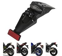 12V LED Feu arrière Stop Fender Stop Feux Arrière Support de Plaque Moto D'immatriculation Réflecteur de Lumière Universel pour Motocross ITV Street Bike Dirt Bike Pit Bike TZR 50 HM 50 XR 400