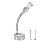 12V LED Spot Liseuse Caravane Van RV Bateau Camping-car Lumière Intérieure RV Lecture Lampe LED Lampe De Chevet Spot Rotation 360° Interrupteur Tactile 3000K 173LM 3W Éclairage Décoratif pour Yacht Ba