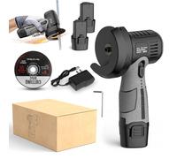 12V Mini Broyeur à Angle Avec Disque De Coupe, 2025 Mini Meuleuse D’angle Sans Fil, 15000 Rpm, Moteur 400w, Batterie 1500mah, Rechargeable - Outil Multifonction Pour Métal, Bois, Pvc (2 Piles)