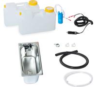 12V Mini-cuisine Camping Camping-car kit évier 325x176x150mm Novo Chrome