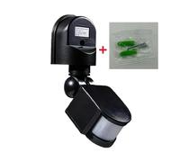 12V Motion Sensor 220V/110V Movement Detector Automatic Infrared Wall Mount Timer Outdoor 24V LED Motion Sensor Light Switch(Black-110V 220V)