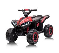 12V Quad Electrique Enfants avec 2,4 GHz Télécommande, Voiture Électrique Enfants avec Deux Réglages de Vitesse, Système de Suspension, Lumières LED, Musique, Radio, USB & AUX, ATV pour Enfant, 3+ Ans