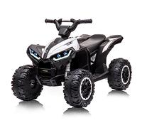 12V Quad Electrique pour Enfants, Voiture Electrique Enfant ATV avec Musique, Klaxon, Phare LED, 83x 53x 56cm, pour Enfants 3+ Ans (Blanc)