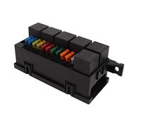 12V Relay Box, 6 Relays 11 ATC ATO 52 sertissage Terminal Kit General Waterproof and Relay Box with Z Bracket Design, Boîte à fusibles de remorque de Camion citerne