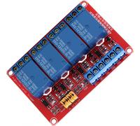 12V Relay Module 4 Channels,12V Optocoupler Relay for Industrial Control,Insulation of Photocoupler Patch,Triggered By High or Low Level Via Jumper Setting