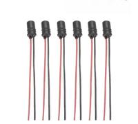 12V T10 W5W 147 Fil de connecteur d'éclairage de marqueur à douille 20-1PCS Support de bulbe de faisceau en caoutchouc Soft Compatible avec diverses lumières d'instruments de voiture(6pcs)