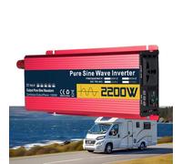 12v to 110v 60hz,YXINHONGYUE Onduleur à onde sinusoïdale pure 60 V à 220 V 50 Hz 1000 W convertisseur 3000 W (crête) DC 12 V-60 V à AC 110 V avec écran LCD prises CA pour camping, camping-car, voyage