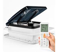 12v Ventilateur De Toit, Lanterneau Camping Car, Ventilation Bidirectionnelle, à 6 Vitesses Réglables, Avec éclairage LED, Grille De Protection, S'éteint Automatiquement En Cas De Pluie