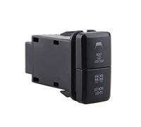 12V Voiture Auto Double LED Bouton d'interrupteur à poussée de Barre de lumière Bleu/Vert for Toyota Prado Hilux Landcruiser