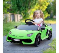 12V Voiture électrique pour Enfants Lamborghini - Double Moteur, Télécommande 2,4 g, Lumières LED, MP3, Klaxon, Portes Hydrauliques - Quad électrique Robuste pour Enfants à Partir De 3 Ans