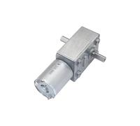 12V Volt DC Worm Geared Double Shaft electronic starter 6V Dual Output Shaft Reducer Motors 24V DC Reversed Reduction Self-lock JGY370 RUAJOGYNVM(14RPM_12V)