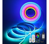 12V WS2811 COB RGB Bande Lumineuse LED, 576leds/M 3PIN Led Ruban Multicolore avec Wifi Musique 24 touches IR Contrôleur couleur LED Néon pour la Décoration Publicitaire de Bricolage.