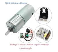 12V24V 555 DC electronic starter 9RPM~1280RPM 37GB-555 Geared electronic starter Slow Speed Adjustable High Torque 37mm Brushed Gear electronic starter NWPNLXEA(12V 800RPM,Package E)