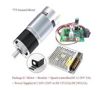 12V24V 775 DC electronic starter 8RPM~1600RPM 775 Planetary Geared electronic starter Slow Speed Adjustable High Torque 42mm Brushed Gear electronic starter RUAJOGYNVM(Package C,43RPM_DC 24V)