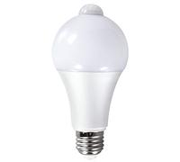12W E27 PIR Infrarouge Ampoule LED avec Détecteur de Mouvement ON/OFF Automatiquement A60 220V 1000lm équivalent 100W Halogène pour Escalier Couloir Garage (6000K)