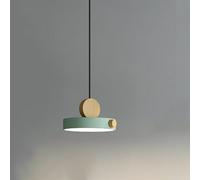 12W LED Dimmable 3000k/4000k/6000k, Industriel Suspension Luminaire Vintage Rétro Modernité Lampe Éclairage pour Restaurant Salon Chambre Cuisine Bar Couloir Φ200mm (vert)