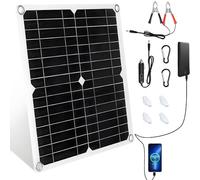 【12W Panneau Solaire Portable 16V Kit】KWODE 12W IP67 Chargeur Solaire 2-Port USB Mini Panneau Solaire Camera Exterieur Maintien de Charge Batterie Chargeurs Solaires Pour Téléphones Camping Car Moto
