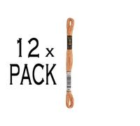 12x Anchor Sticktwist 8m, couleur rhum, coton, couleur 347, 6 fils