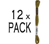 12x Anchor Torsade de broderie 8m, olive, coton, couleur 281, 6 fils