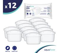 12x AquaFloow Maxi filtres à eau pour les carafes Brita, Dafi, AquaPhor, Wessper - remplacement pour Brita Maxtra Plus, +, PRO