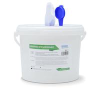 12x ARNOMED Lingettes sèches désinfectantes avec seau distributeur, 90 Dry Wipes pour désinfection des surfaces, lingettes non tissées y compris système distributeur, lingettes de nettoyage