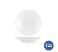 12x Assiettes Creuses En Porcelaine Tivoli Blanc Table 23,5