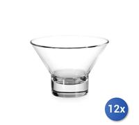 12x Bols De Dessert En Verre Transparent Ypsilon 37,5 Bormioli Rocco