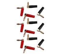 12x Bouchon Banane Type Vis A Angle Droit en Cuivre A Extremite Droite / 90 Degres / Connecteur de Cable de Haut-Parleur