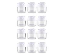 12x Bouteilles Vides Transparentes En Forme De Fleur Rose Pots Vides Récipient Cosmétique Conteneurs D'échantillon Maquillage