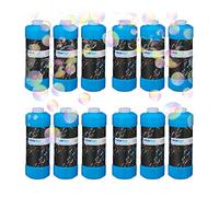 12x Bulles de Savon Liquide Flacon 1 Litre remplir fête Machine à Bulles Pistolet à Bulles, Transparent