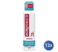 12x Bundle Borotalco Déodorant Spray 150 Ml. Actif Sels Mer Fabriqué en Italie