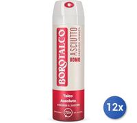 12X Bundle Borotalco Déodorant Spray 150 Ml. Homme Sec Ambre Fabriqué En Italie