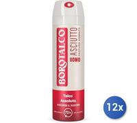 12X Bundle Borotalco Déodorant Spray 150 Ml. Homme Sec Ambre Fabriqué En Italie