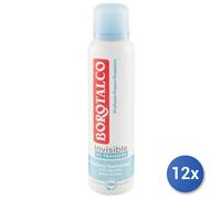 12x Bundle Borotalco Déodorant Spray 150 Ml. Invisible Frais Azur Fabriqué