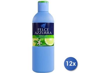 12x Bundle Felce azzurra Frais Bergamote Et Fleurs De Cèdre 650 ML Bain Moussant