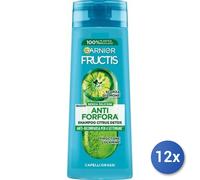 12X Bundle Fructis Shampoo 250 Ml. Antipelliculaire Citrus D
