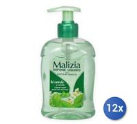 12X Bundle Malizia 300 ML Savon Liquide 1 Pz Antibactérien Au Thé Vert