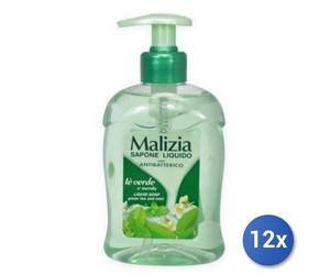 12X Bundle Malizia 300 ML Savon Liquide 1 Pz Antibactérien Au Thé Vert