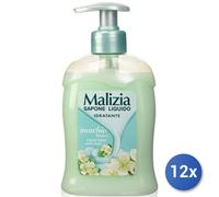 12X Bundle Malizia 300 ML Savon Liquide 1 Pz Au Musc Blanc