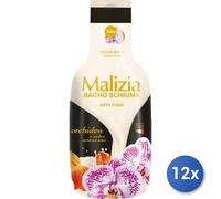 12X Bundle Malizia Bain 1000 ML. Orchidée/Ambre Fabriqué En Italie