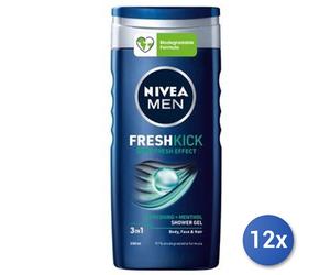 12X Bundle NIVEA Douche Homme 250 ML. Fresh Kick