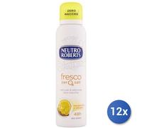 12X Bundle Roberts Déodorant Spray 150 ML. Fraîcheur Bergamote/Gingembre