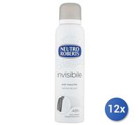 12X Bundle Roberts Déodorant Spray 150 Ml. Invisible