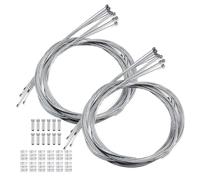 12x Câbles de Dérailleur Vélo 2,1m x 1,2mm - Kit Universel avec Embouts pour VTT et Vélo de Route