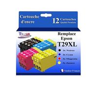 12 cartouches d'encre compatibles pour Epson XP452, XP455 remplace Epson T29XL (29XL) -
