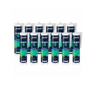 12x cartouches Mastic acrylique peinture maçonnerie SNJF ACRYL S 310ml (blanc, gris ou brun) BOSTIK - Couleur: Blanc