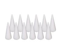 12x Cônes en Polystyrène, Cônes en Mousse pour L'artisanat Arbre de Noël Cônes en Polystyrène Blanc pour Pièce Maîtresse de Table, Noël, école, Maison, Bricolage, 20 cm