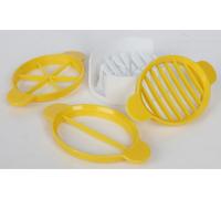 12x coupe-œufs 3 en 1 demi-rondelles tranches fleur coupée plastique