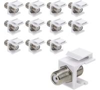 12X Embase Keystone Prise F - Module Connecteur Pour Câble Tv Satellite Prise F Standard - Montage Snap-In - Panneau De Brassage